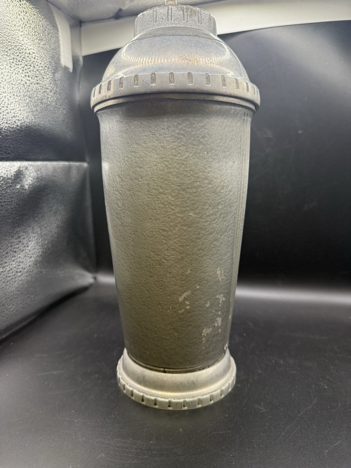MCM Art Deco Precision Cooler Vintage Metal Cocktail Shaker Rare Gun Metal Gray