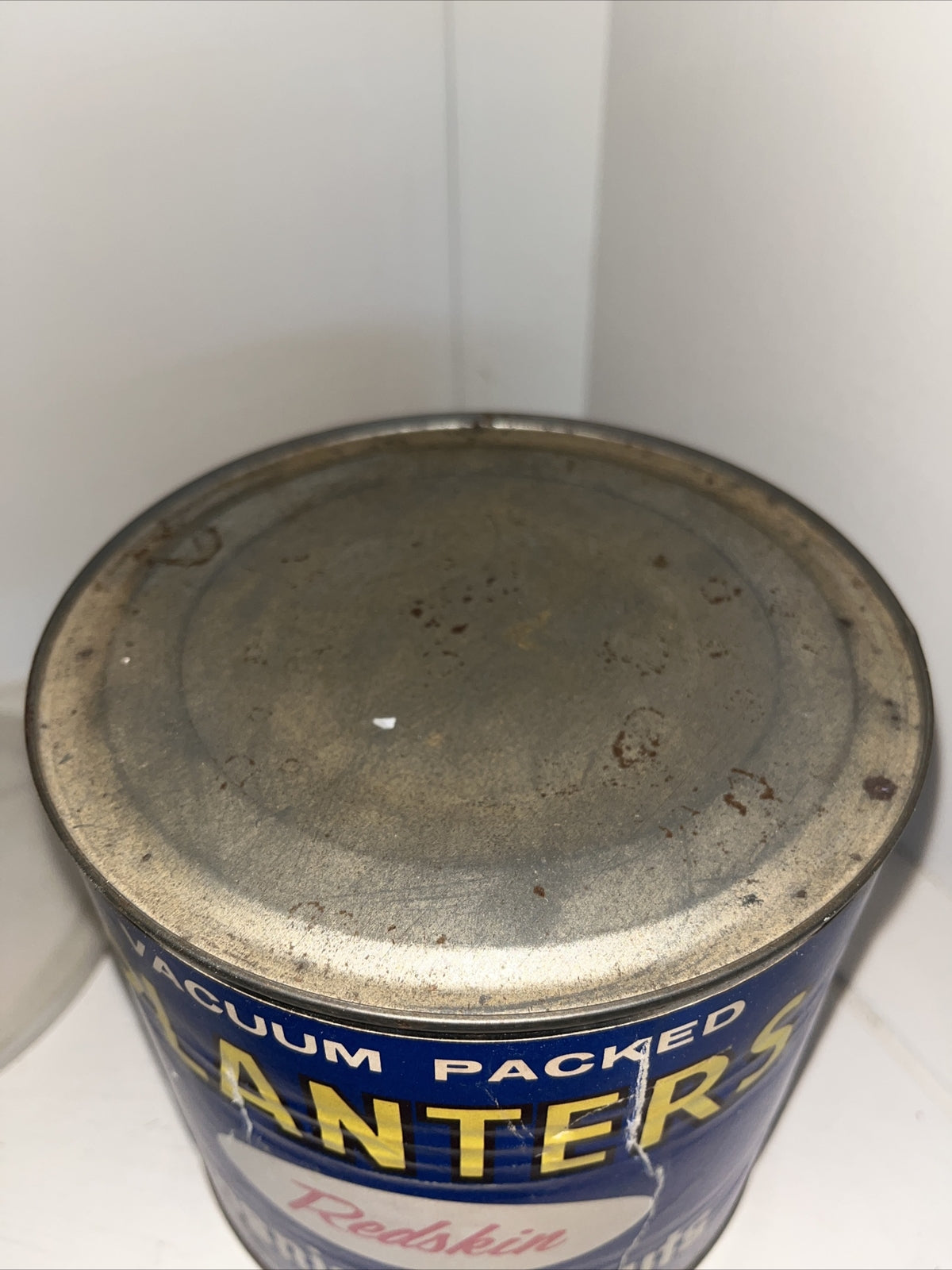 Vintage PLANTERS REDSKIN SPANISH PEANUTS 3lb. NEVER OPENED But Empty RARE