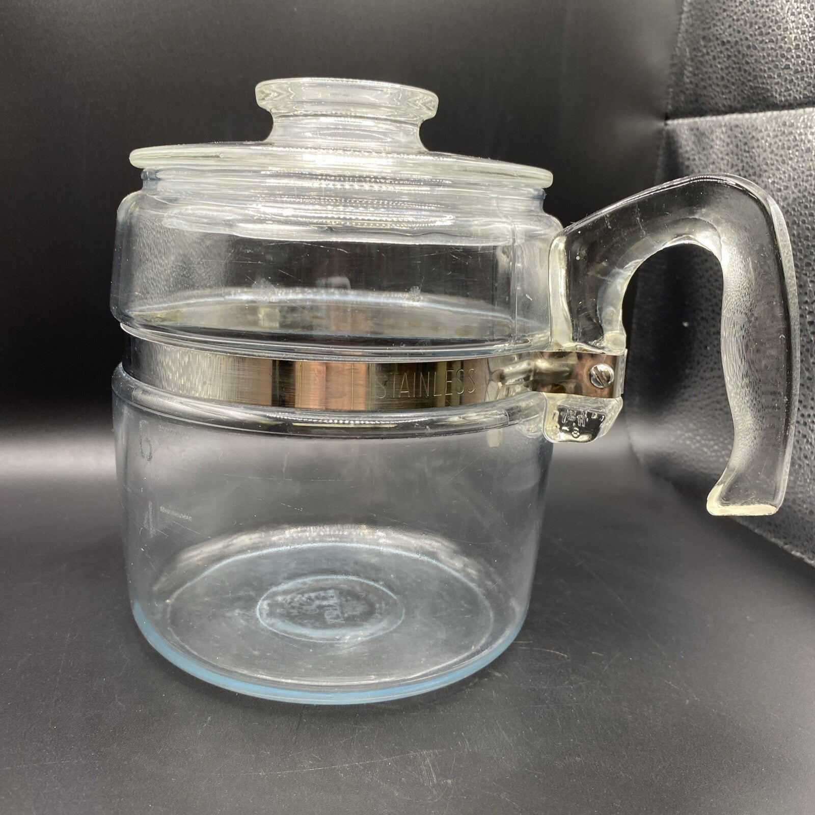 Vintage Pyrex 7756-B Flameware Glass Percolator Coffee POT AND LID ONLY 6 Cup