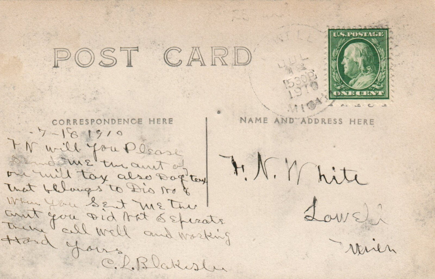 Grange Hall Alto Michigan Mich MI Real Photo Postcard 