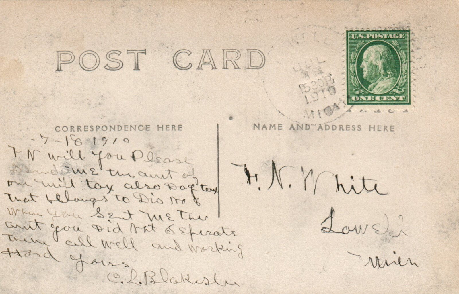 Grange Hall Alto Michigan Mich MI Real Photo Postcard 