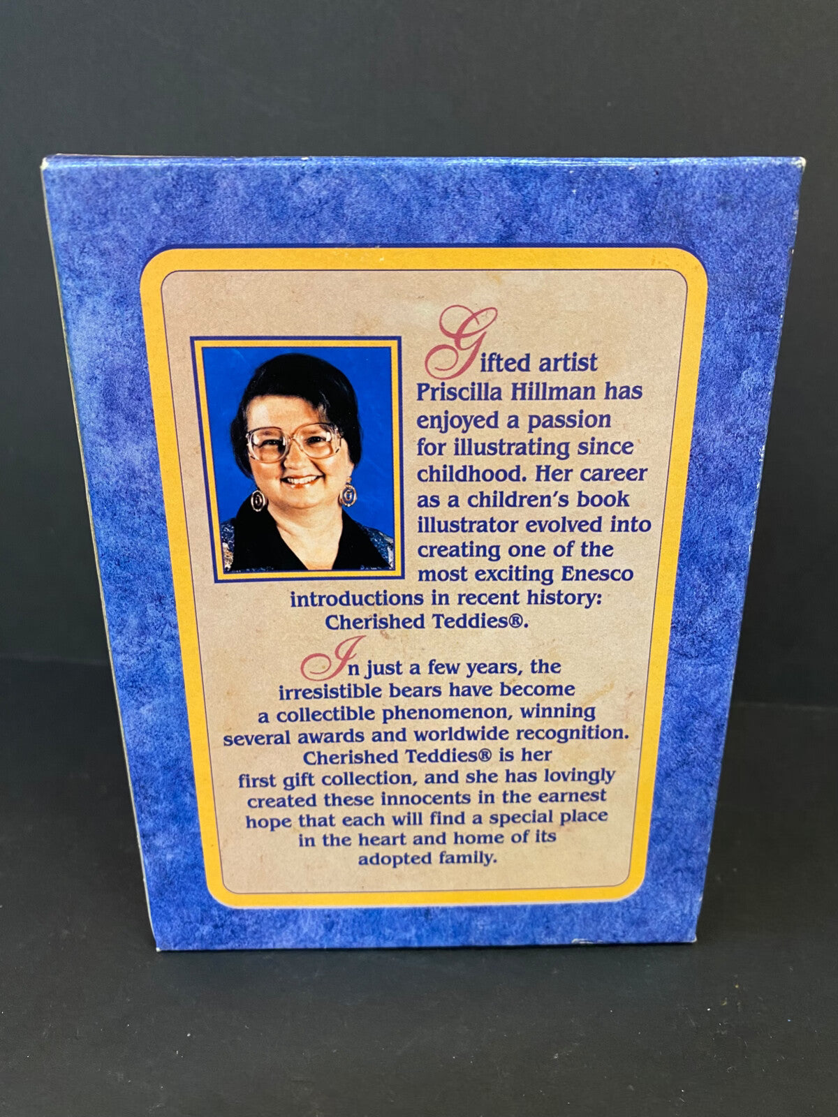 Enesco Cherished Teddies Collection Teddy Bear In Basket Vintage Ornament