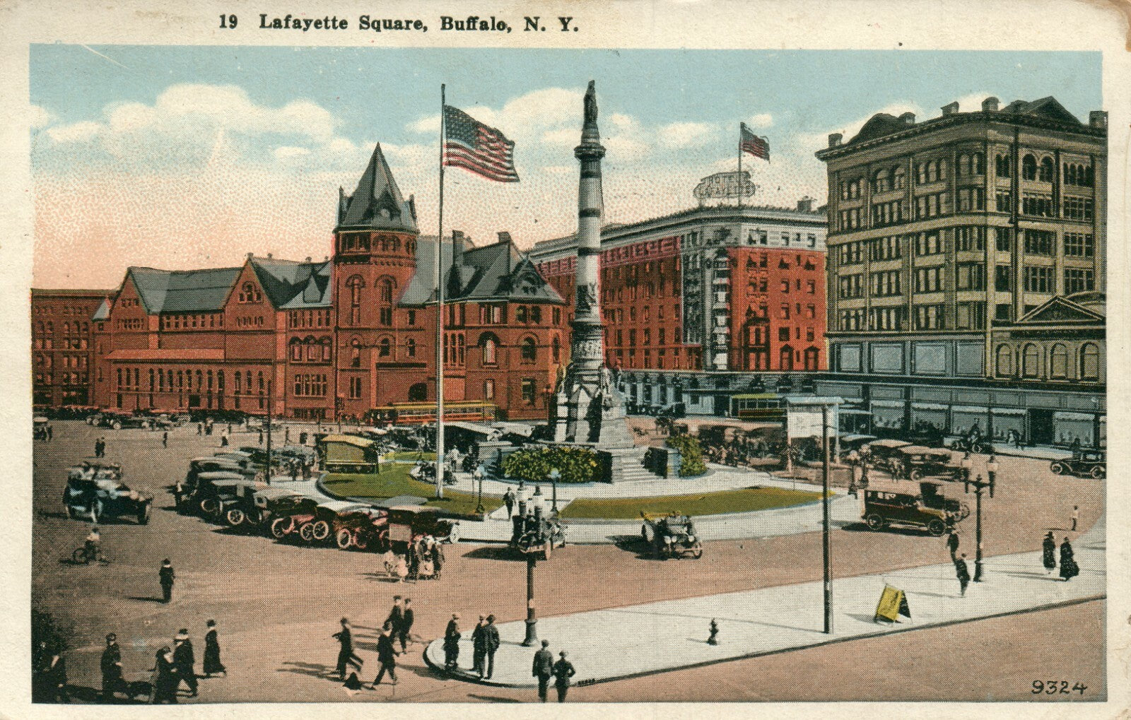 19 Lafayette Square Buffalo New York NY Postcard