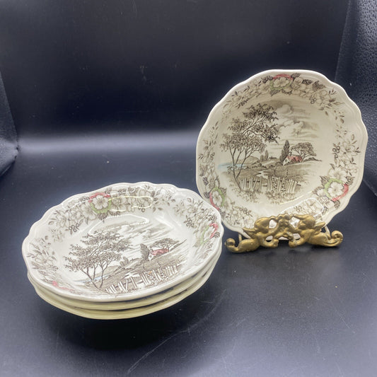 5 Fruit Bowls English Staffordshire J & G Meakin Stratford-On-Avon 5.25"