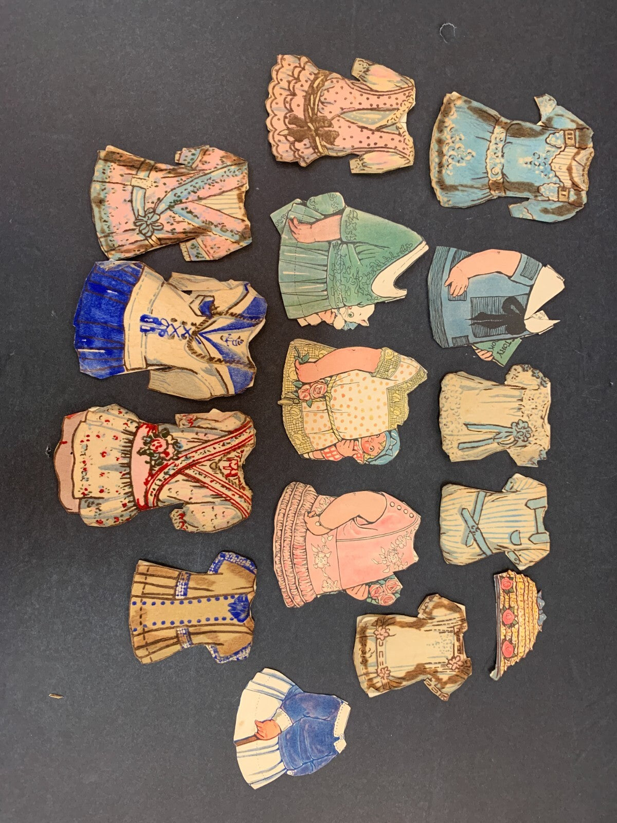 Lot of 15 Paper Doll Clothing Accessories