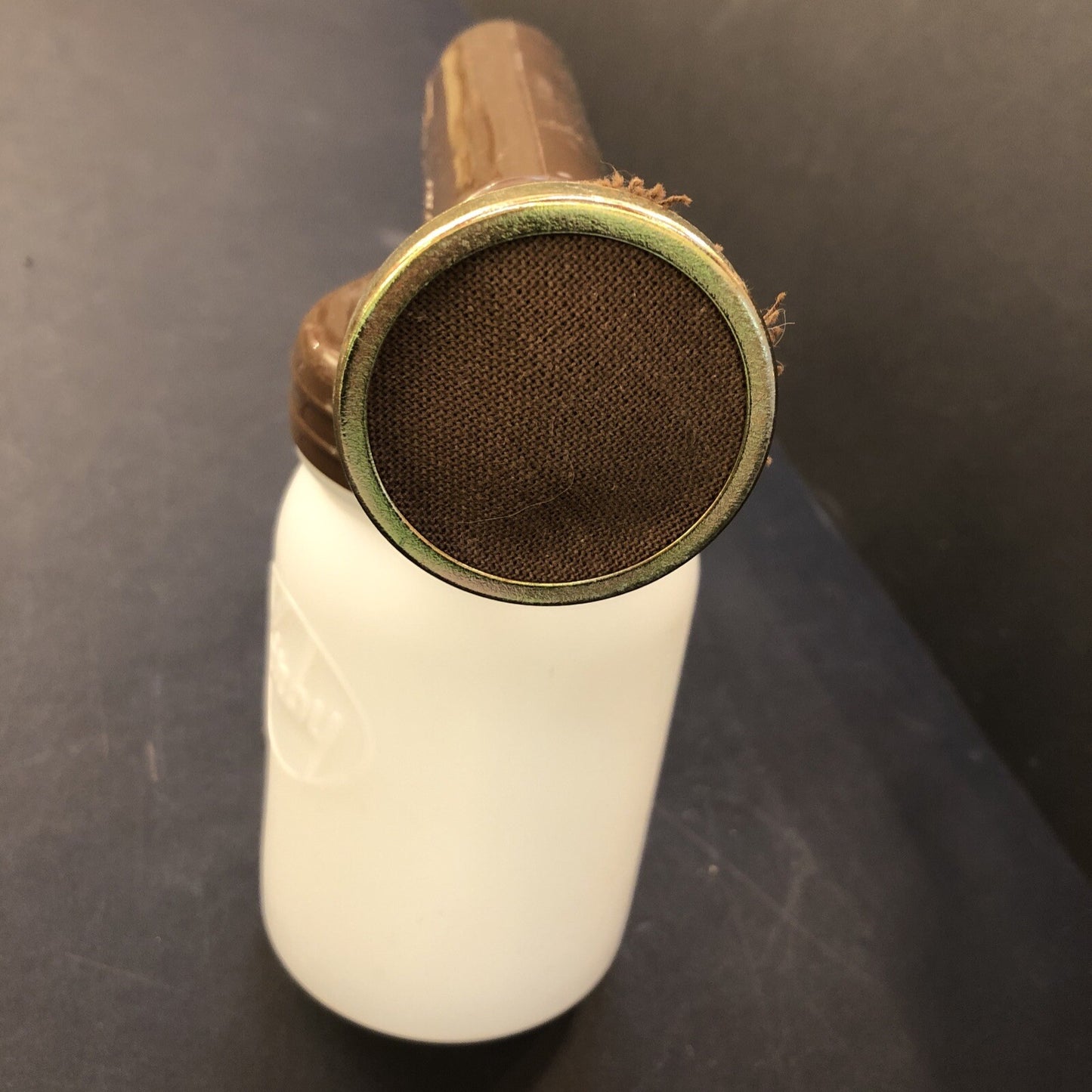 vintage Kirby Patent Pending Suds-O-Gun plastic jar cap straw