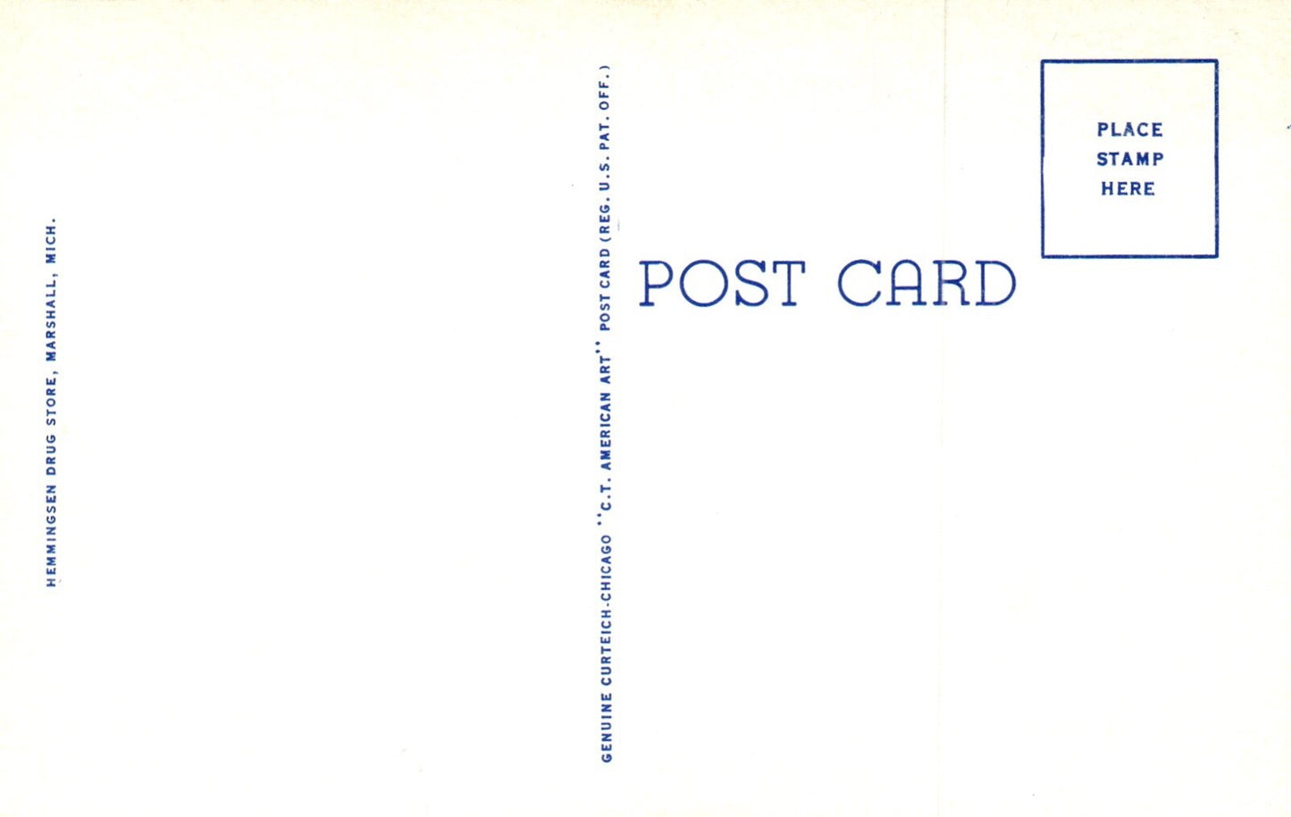 US Post Office Building Located in Marshall MI Michigan Postcard