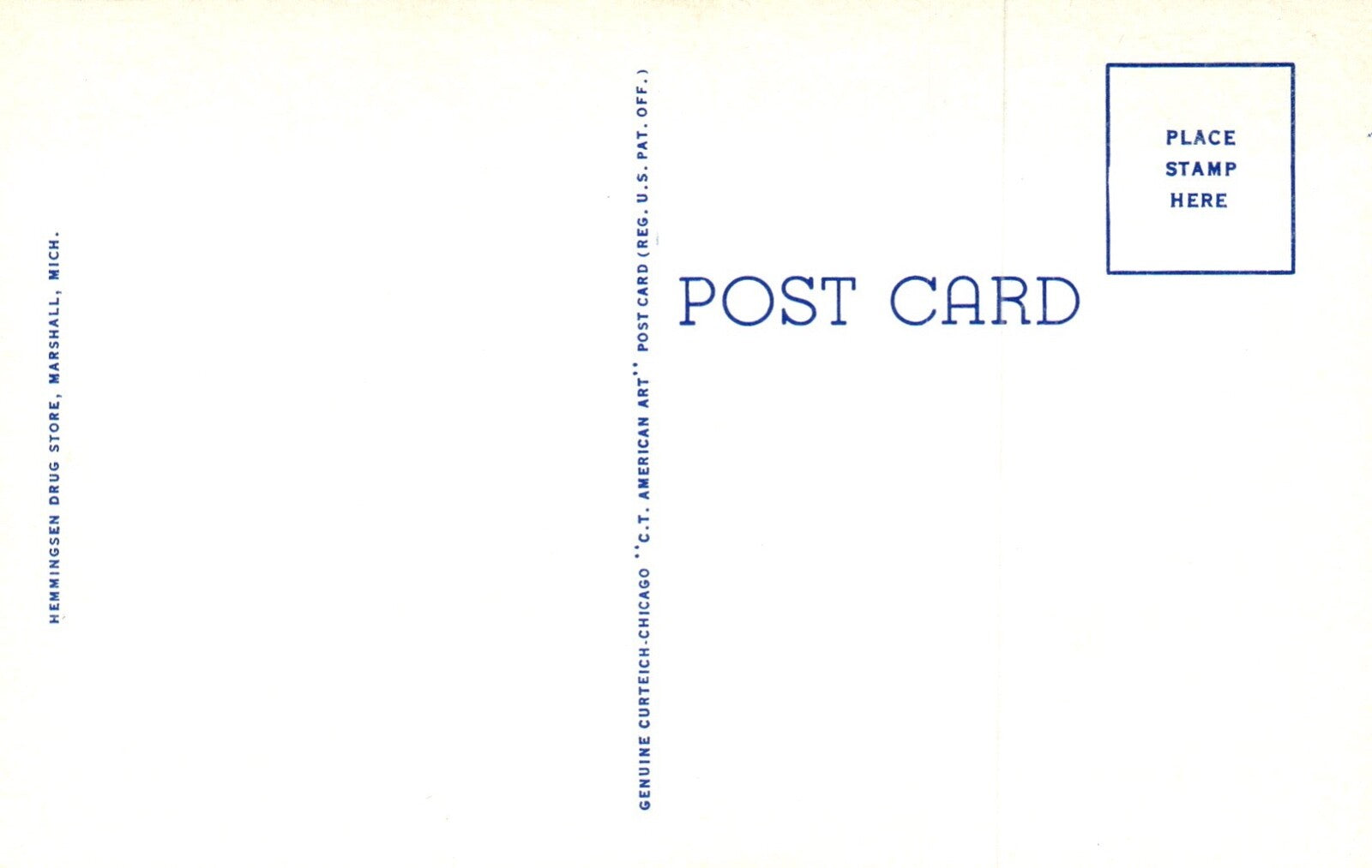 US Post Office Building Located in Marshall MI Michigan Postcard