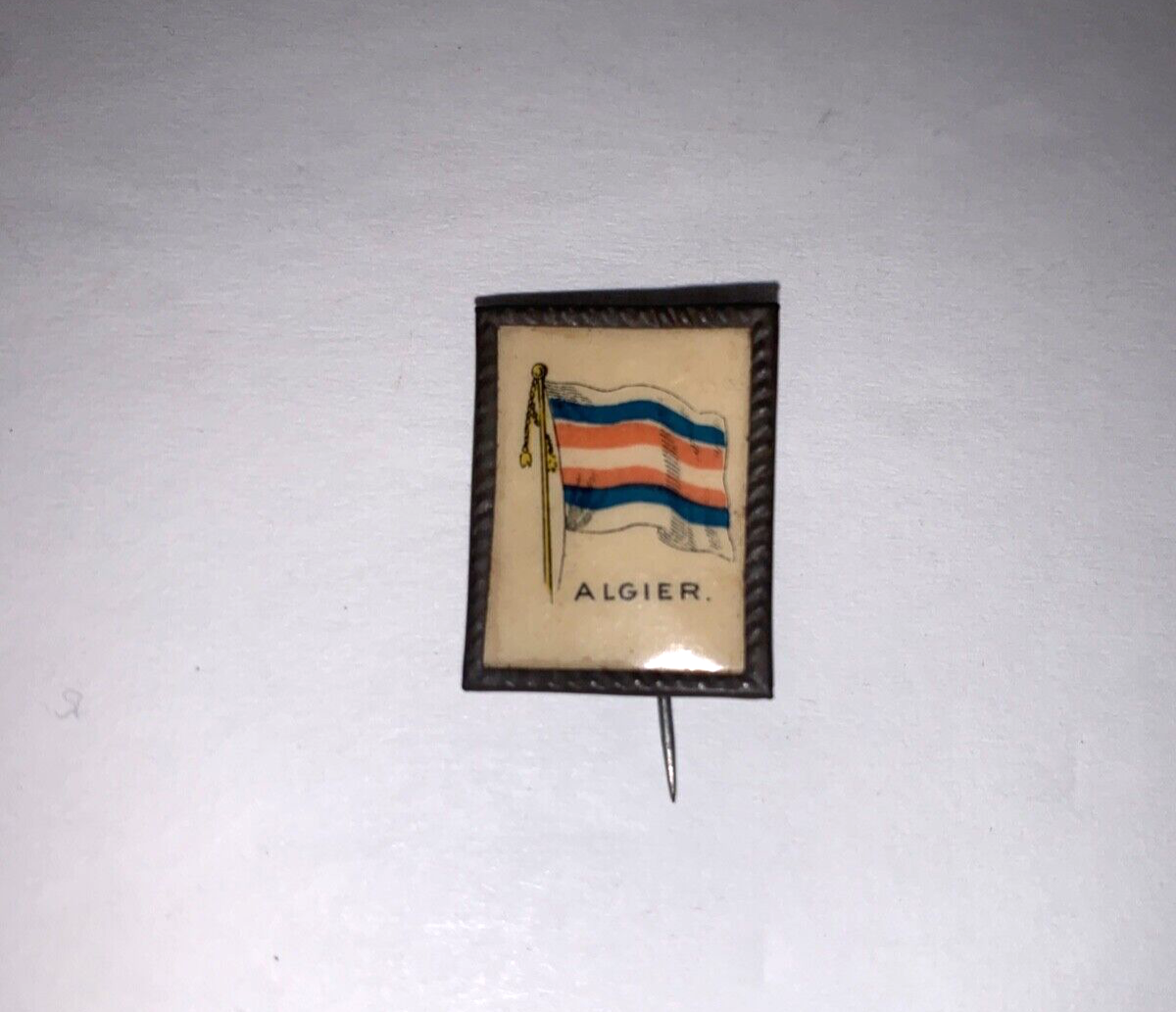 Vintage Java Coffee Souvenir Country Flag (Algier) Pinback