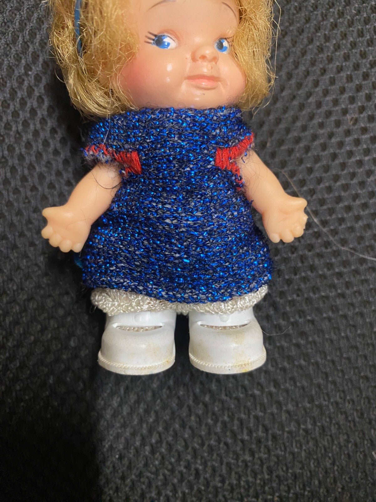 Vintage 1965 Pee Wee Doll U.D. Co Inc. W/ Blue Dress Shoes & Socks