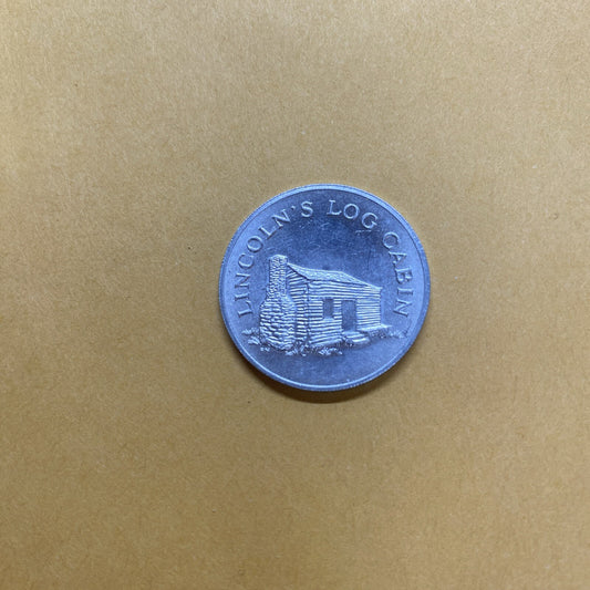 Vtg Lincoln's Log Cabin Sunoco Oil Commemorative Token Landmarks America Line