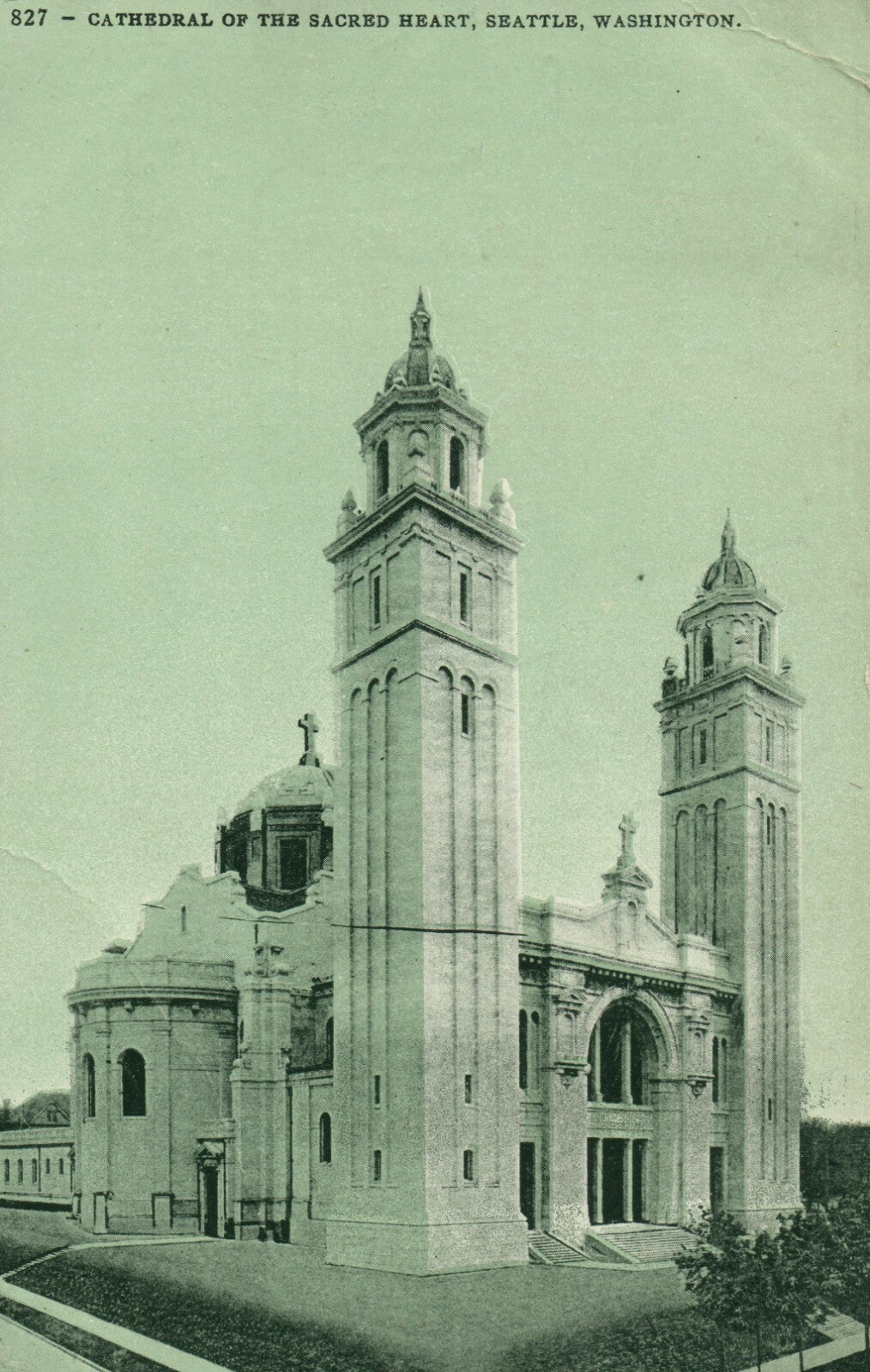827 Cathedral Of The Sacred Heart Seattle Washington Postcard WA