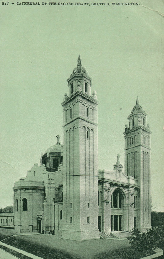 827 Cathedral Of The Sacred Heart Seattle Washington Postcard WA