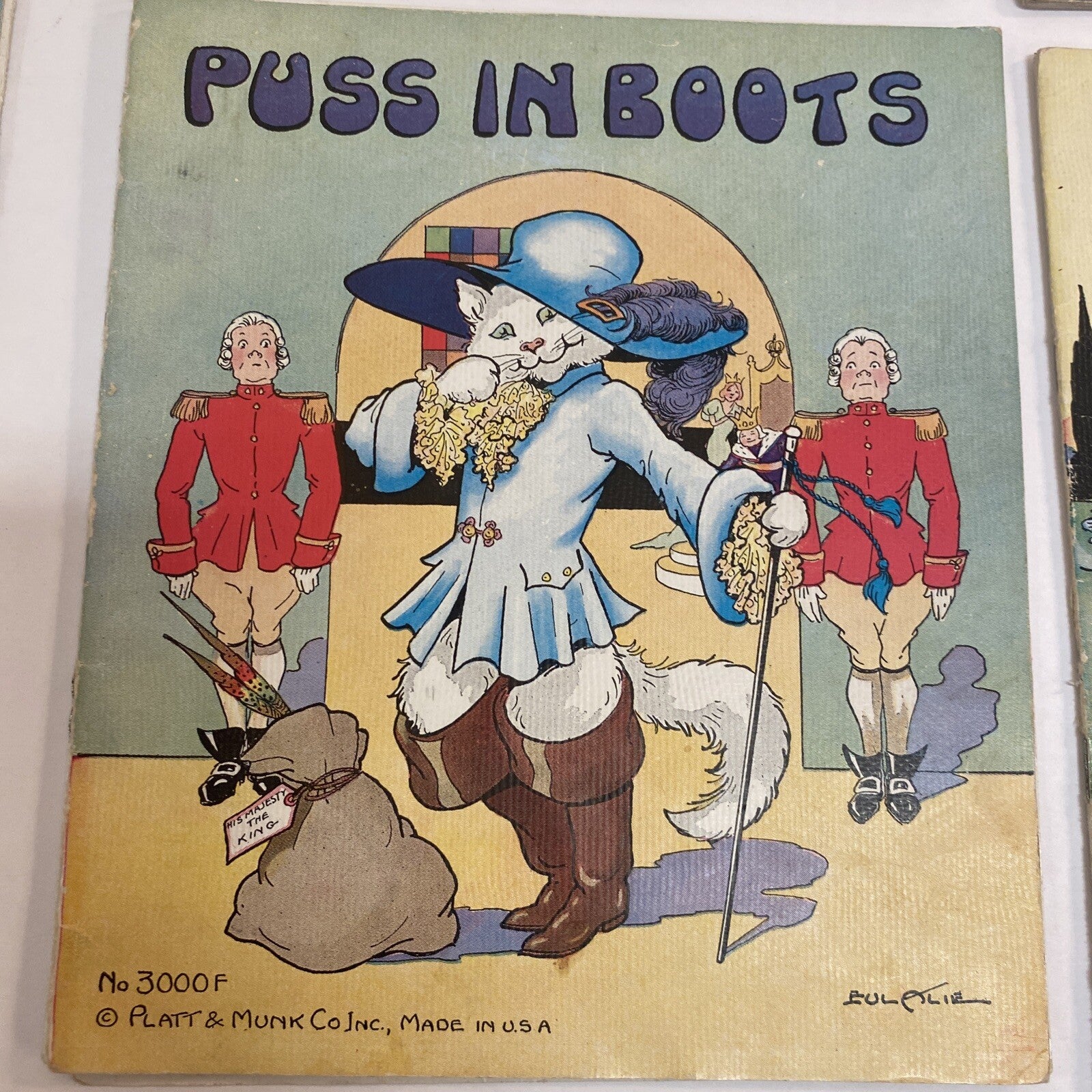 My Own Fairy Tale Library 8 LINENLIKE Books In A Box~Platt & Munk~No  3000~1939