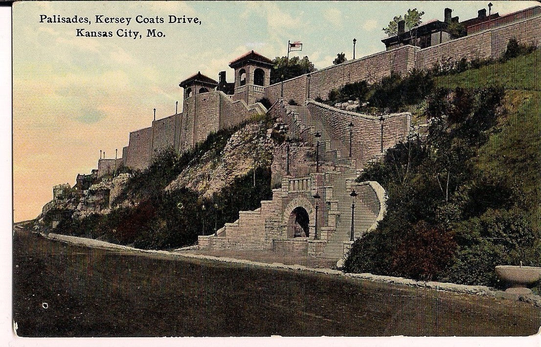 Palisades Kersey Coats Drive Kansas City MO Missouri Postcard