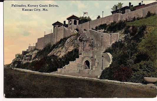Palisades Kersey Coats Drive Kansas City MO Missouri Postcard