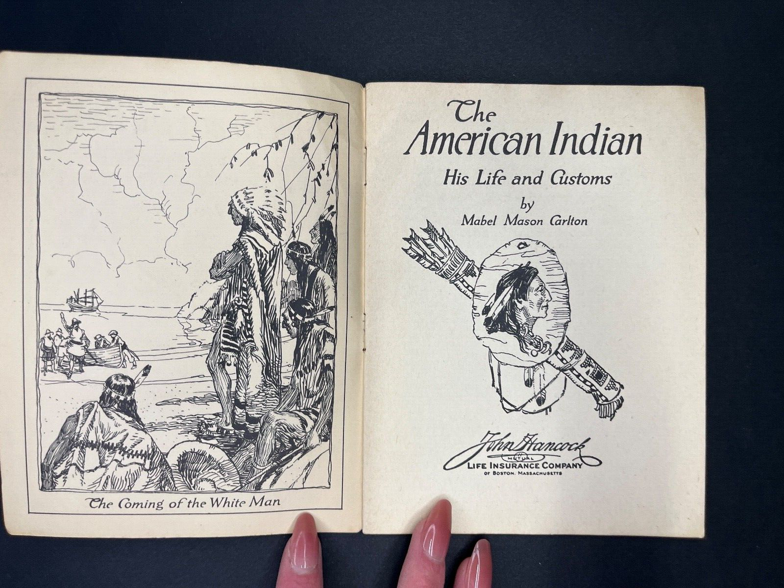Vintage  "The American Indian" John Hancock Life Insurance Ad Book