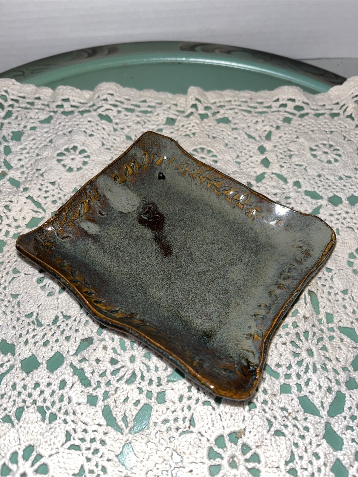 Studio Art  Pottery Trinket Dish / Soap Dish  USA Made