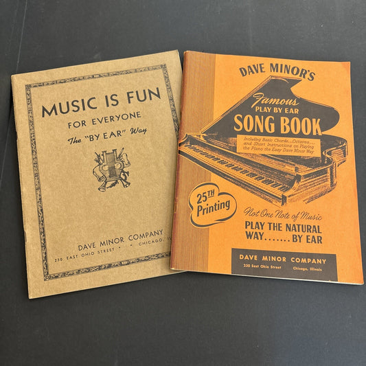Set Of 2 Vintage 1943 Dave Minor Play By Ear  Song Books