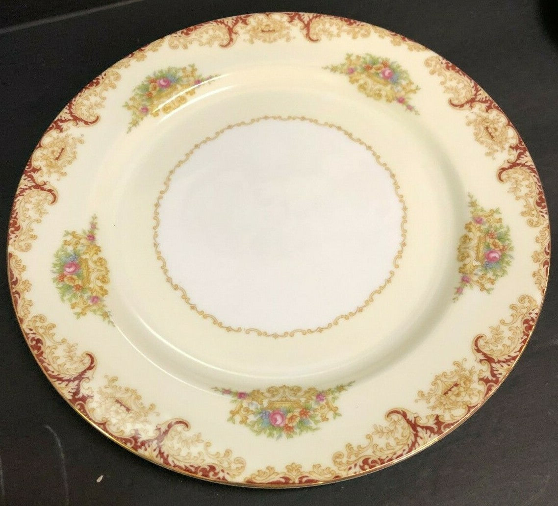 NORITAKE china Red & Tan pattern One Serving set of 5