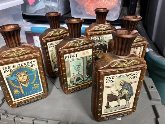 VTG Jim Beam Decanter 1976 Bicentennial Limited Edition Series Rockwell Lot Of 6