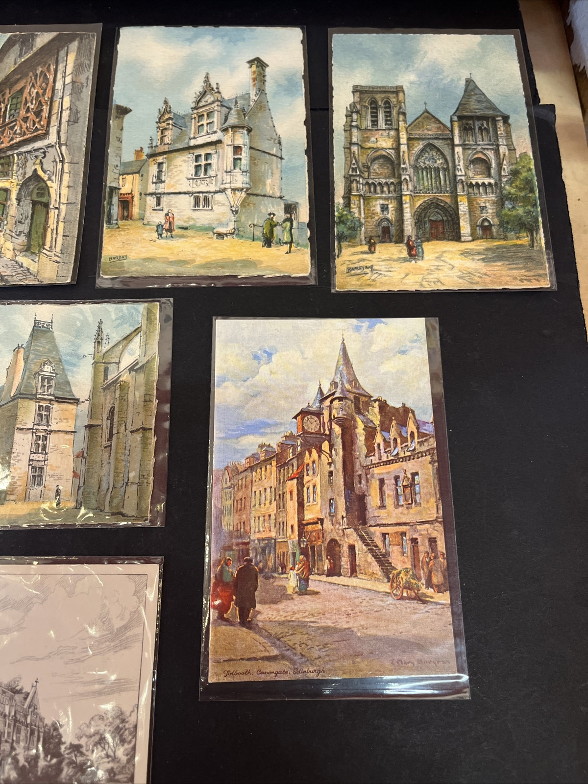 Vintage Postcard Lot Of 13, Oxford University, Cambridge, Le Mans