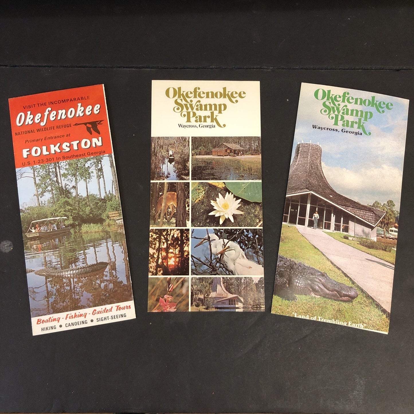 Okefenokee National Wildlife Refuge Travel Brochure Folkston Georgia 4 Fold