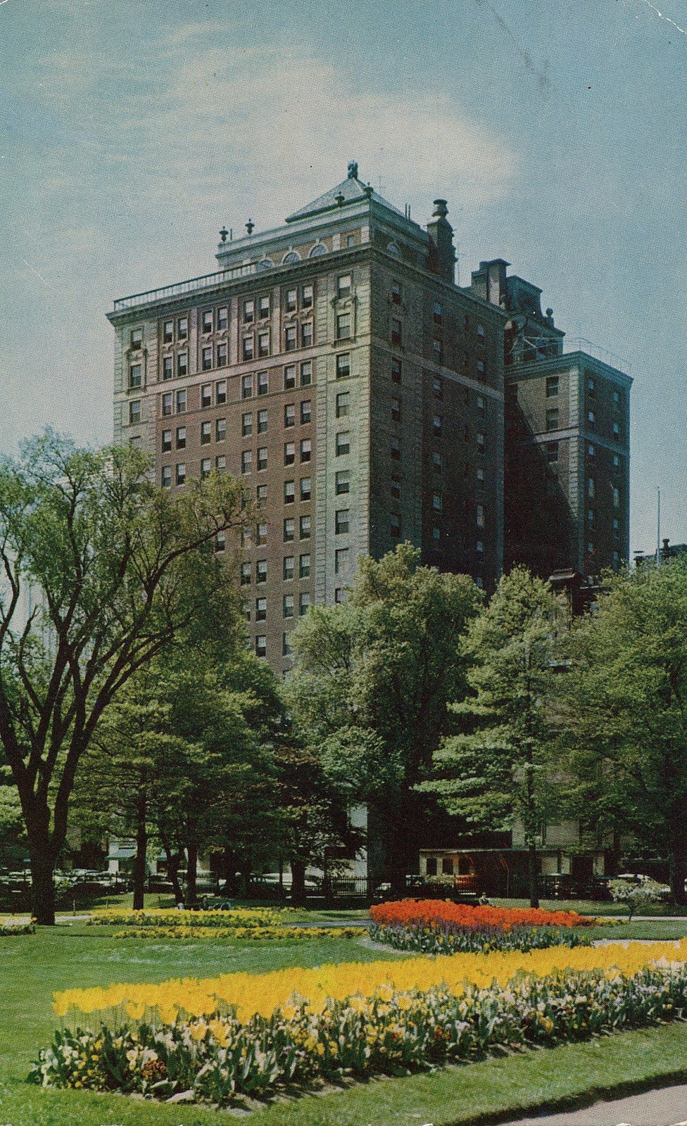 Ritz Carlton Overlooking Boston Garden Vintage Postcard