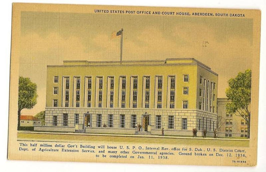 Court House Post Office Aberdeen SD South Dakota