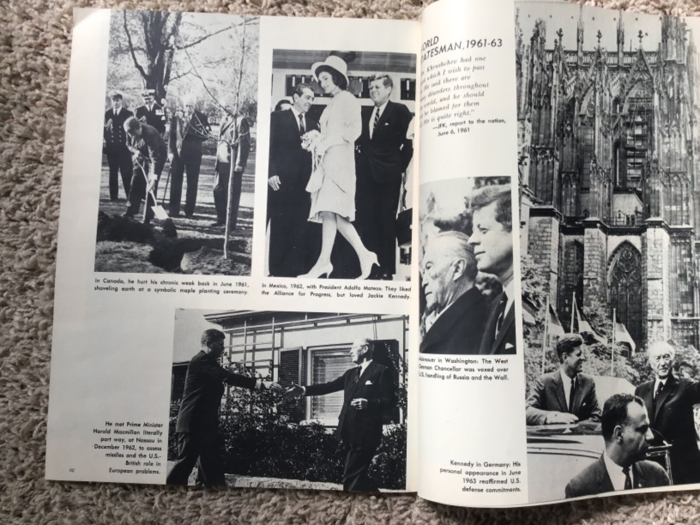 Lot of 2 Vintage John Fitzgerald Kennedy JFK President Pictorial Magazines