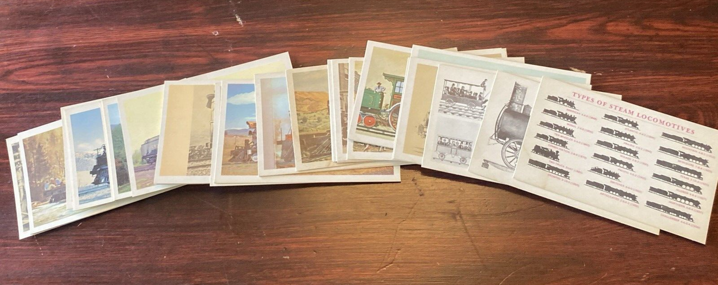 Complete Set of 40 American Heritage Picture and History Cards -Trains 1829-1960