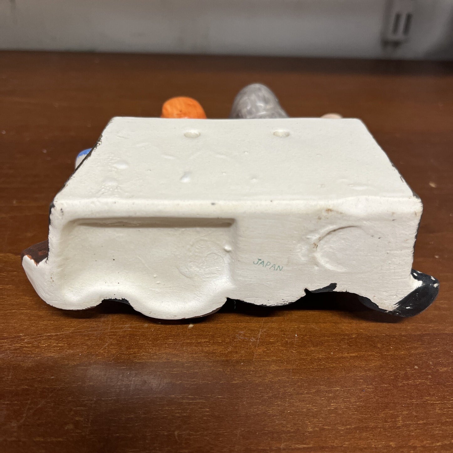 Vintage  Porcelain Wall Pocket  Boy & Girl Ceramic Old Japanese Figurine Kids