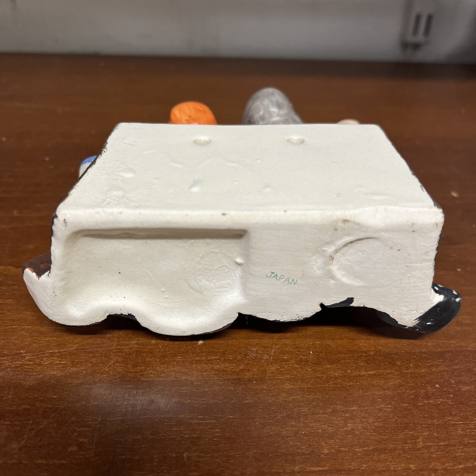 Vintage  Porcelain Wall Pocket  Boy & Girl Ceramic Old Japanese Figurine Kids