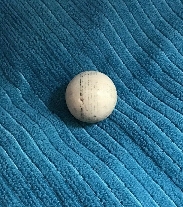 Vintage White Shooter Boulder Civil War Era Clay Toy China Marble 