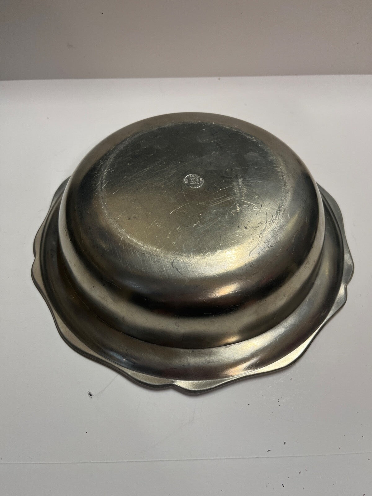 Vintage Zin Tin Etain Pewter 9" Dish