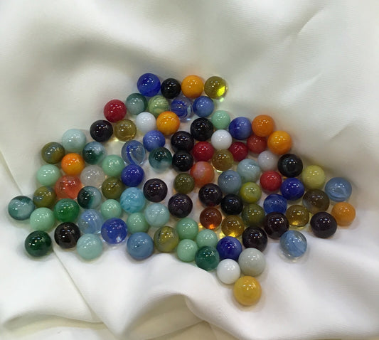 Vintage Lot 88 Variety Multiple Brands Colors Swirls Opaque Clear Marbles