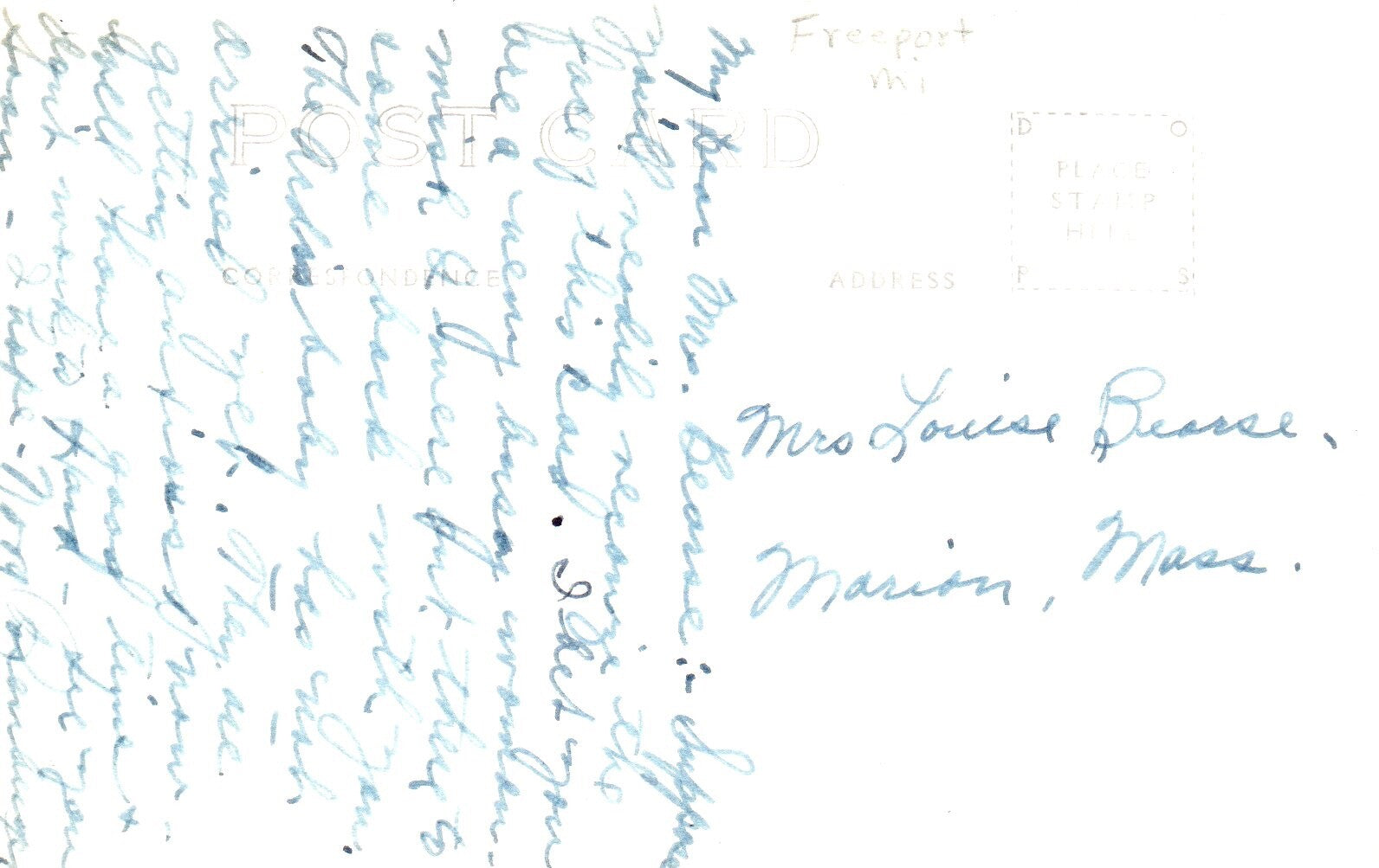 RPPC High School in Freeport Michigan Mich MI Postcard