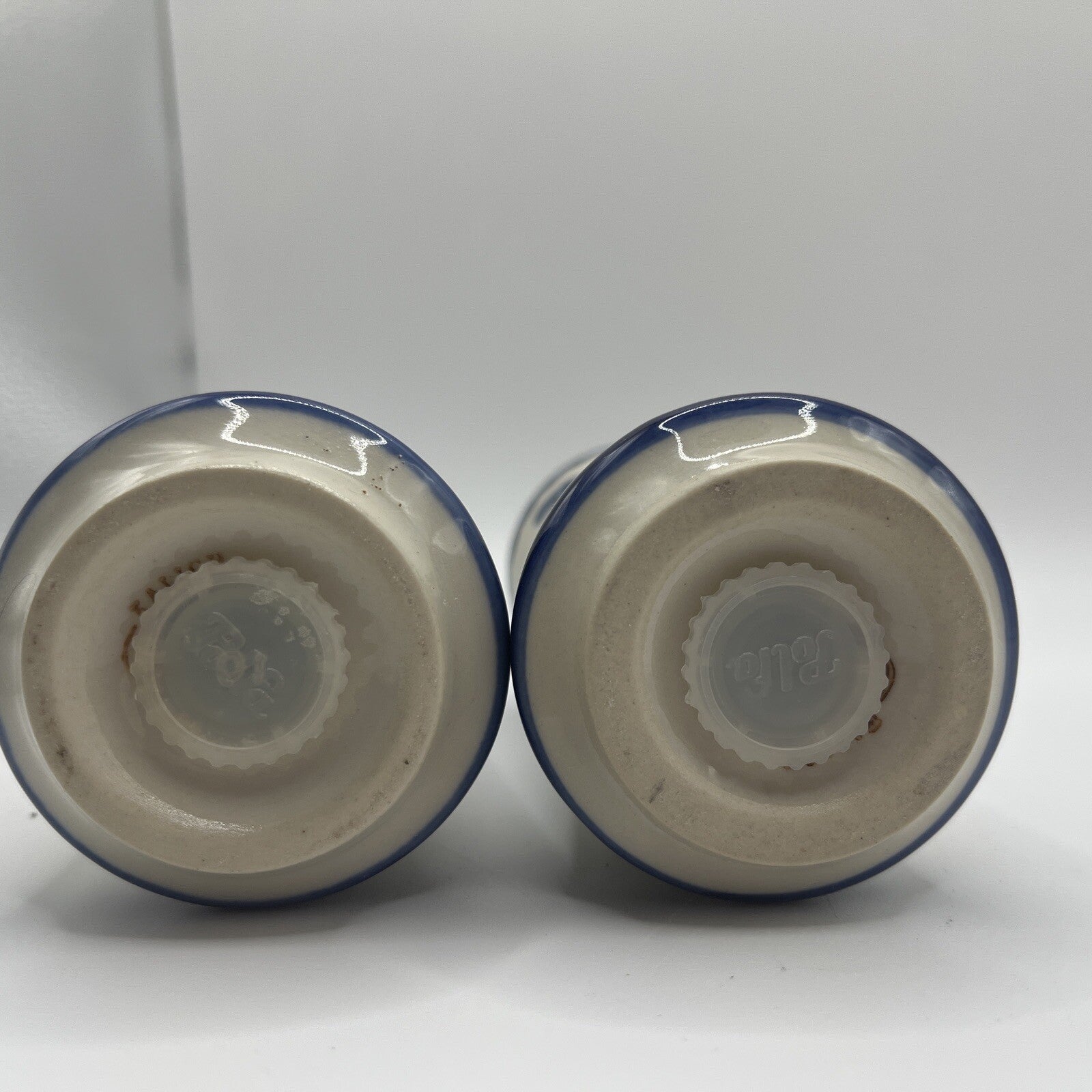 Sweet Figural Boleslawiec Polish Pottery Hand Painted Salt & Pepper Shakers