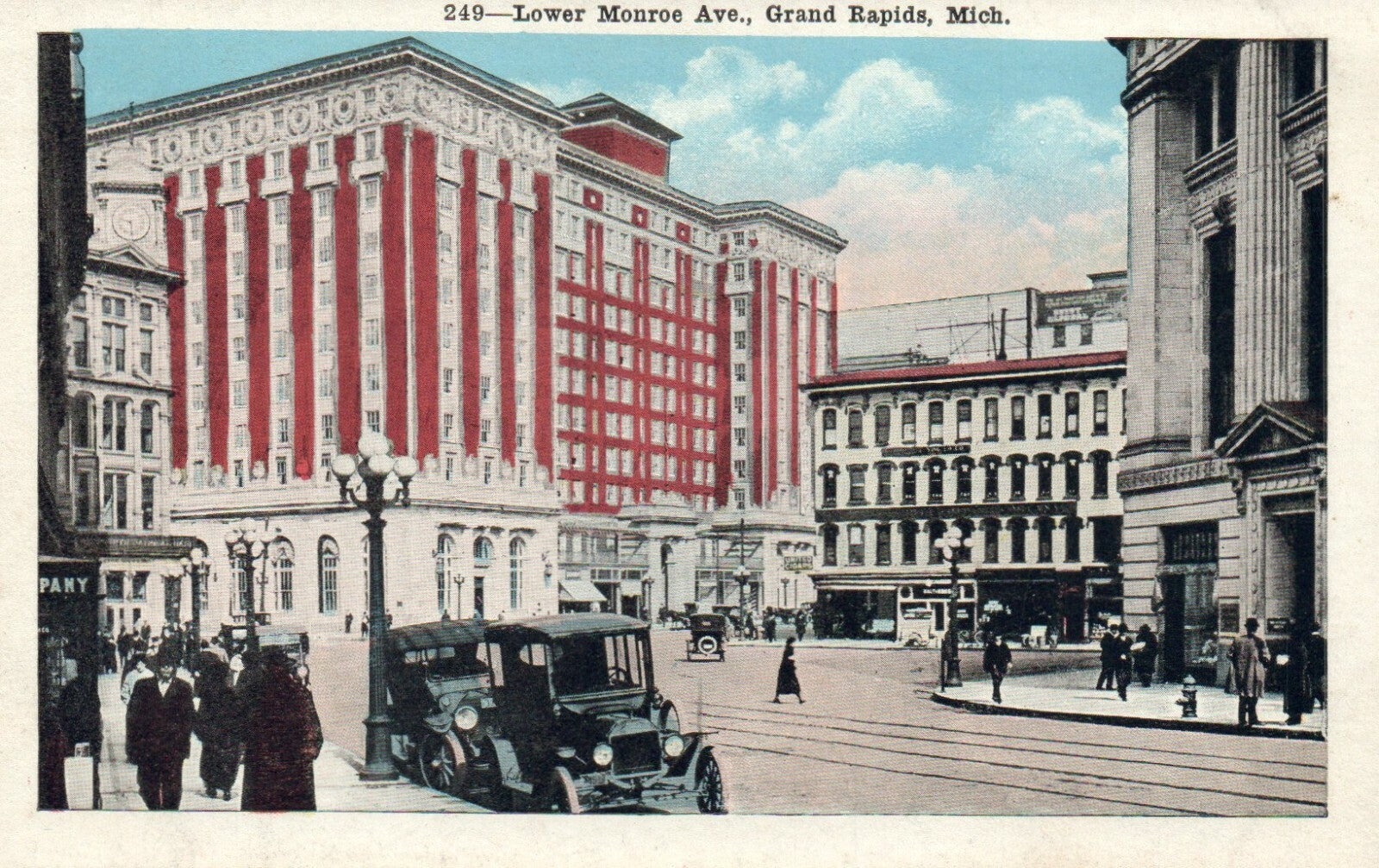 249, Lower Monroe Ave., Grand Rapids Michigan MI Postcard
