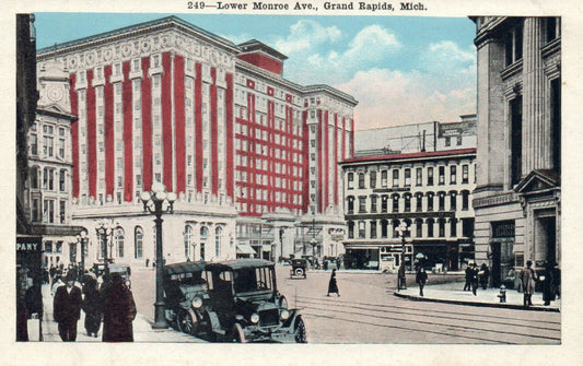 249, Lower Monroe Ave., Grand Rapids Michigan MI Postcard