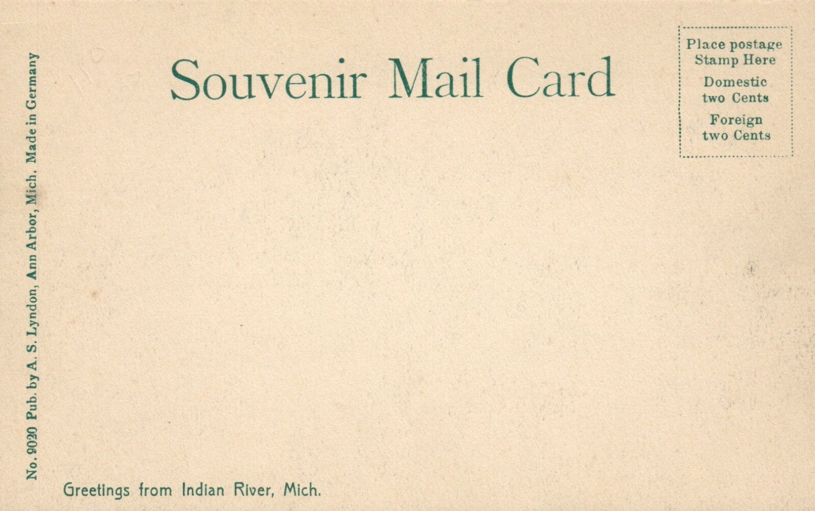 Columbus Beach Lake View Indian River Mi Michigan Postcard