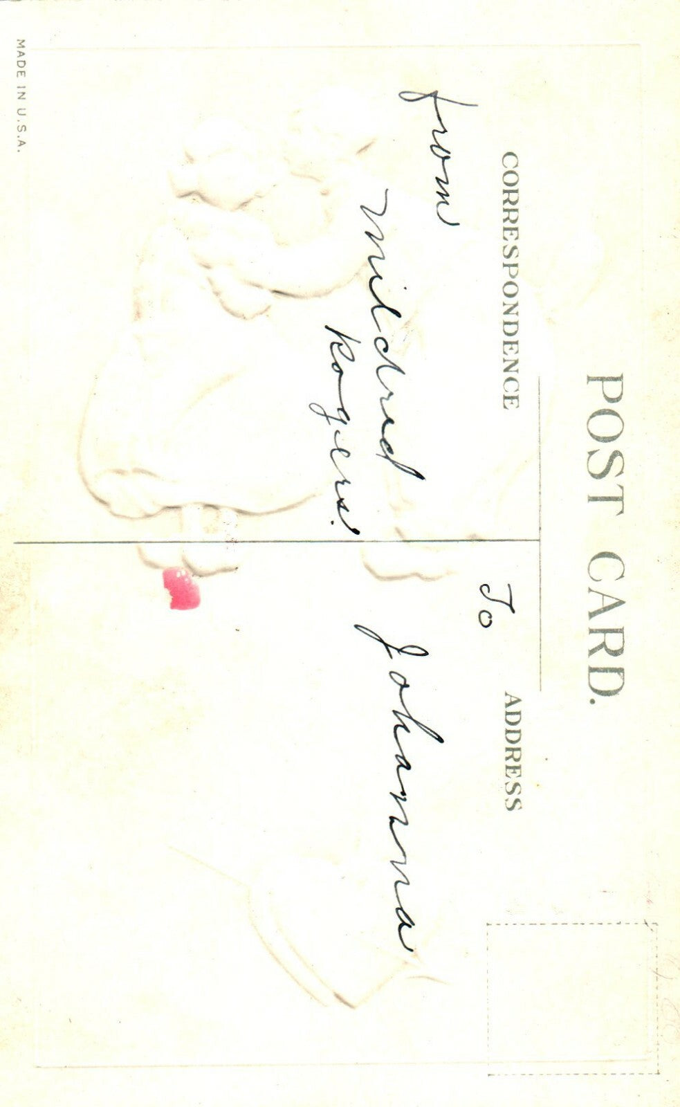 V122 Man Asking Woman To Be His Valentine Gold Valentines Postcard