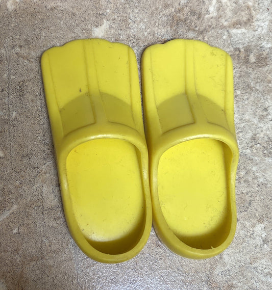 Yellow Flippers from Vintage Russ Troll Doll Scuba Diver   1990s toy