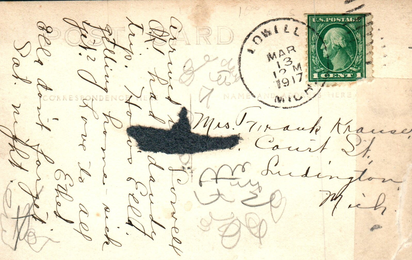 RPPC M.E. Church & Parsonage in Lowell Michigan Mich MI Postcard