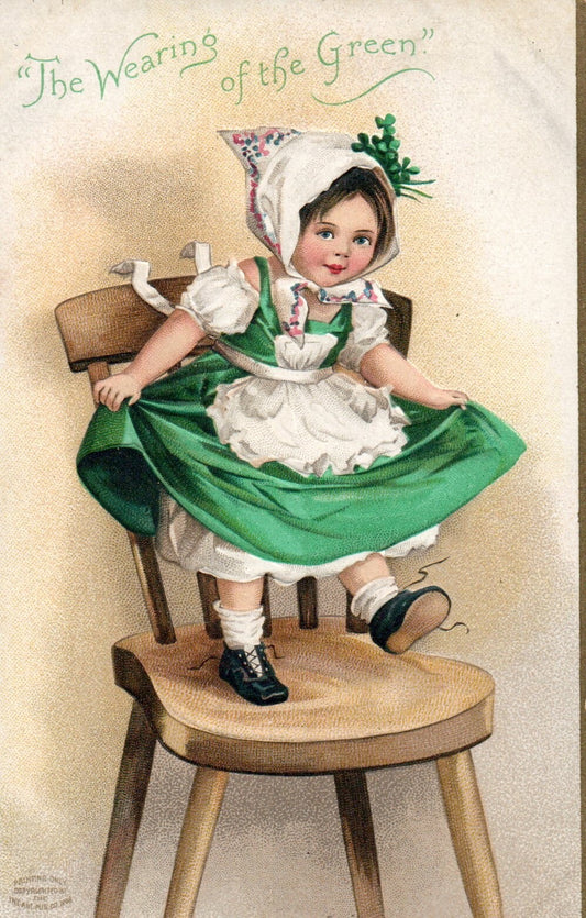 AS Ellen Clapsaddle The Wearing of the Green St Patrick's Day Postcard