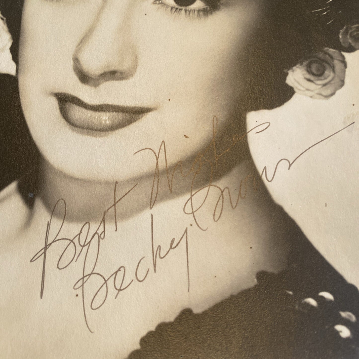 Hollywood Movie star Becky Brown AUTOGRAPHED INK Real PHOTO 8 x 10