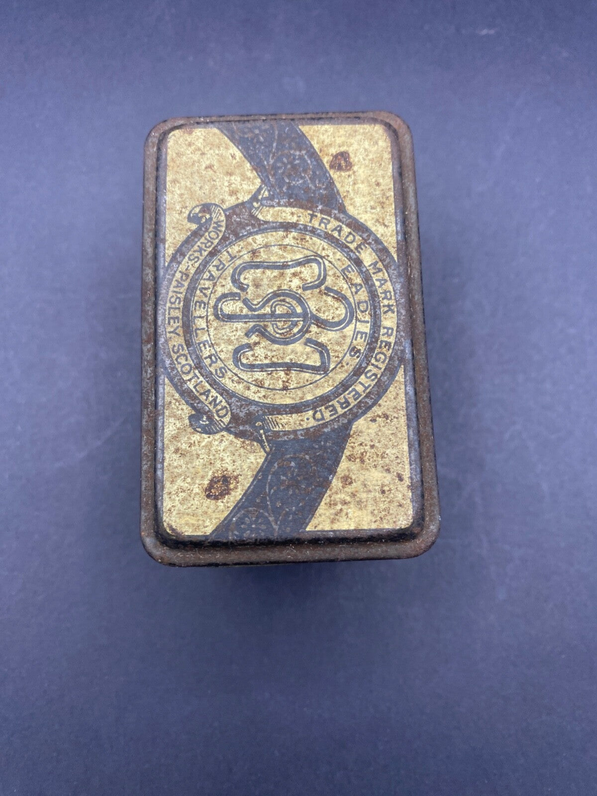 Vintage Eadies' Improved Ring Travellers Advertising Litho Print Med Tin Metal