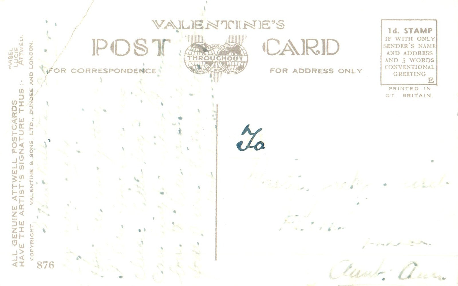 The Sun is Out Mrs Smiler Begs Artist Signed Mabel Lucie Attwell #876