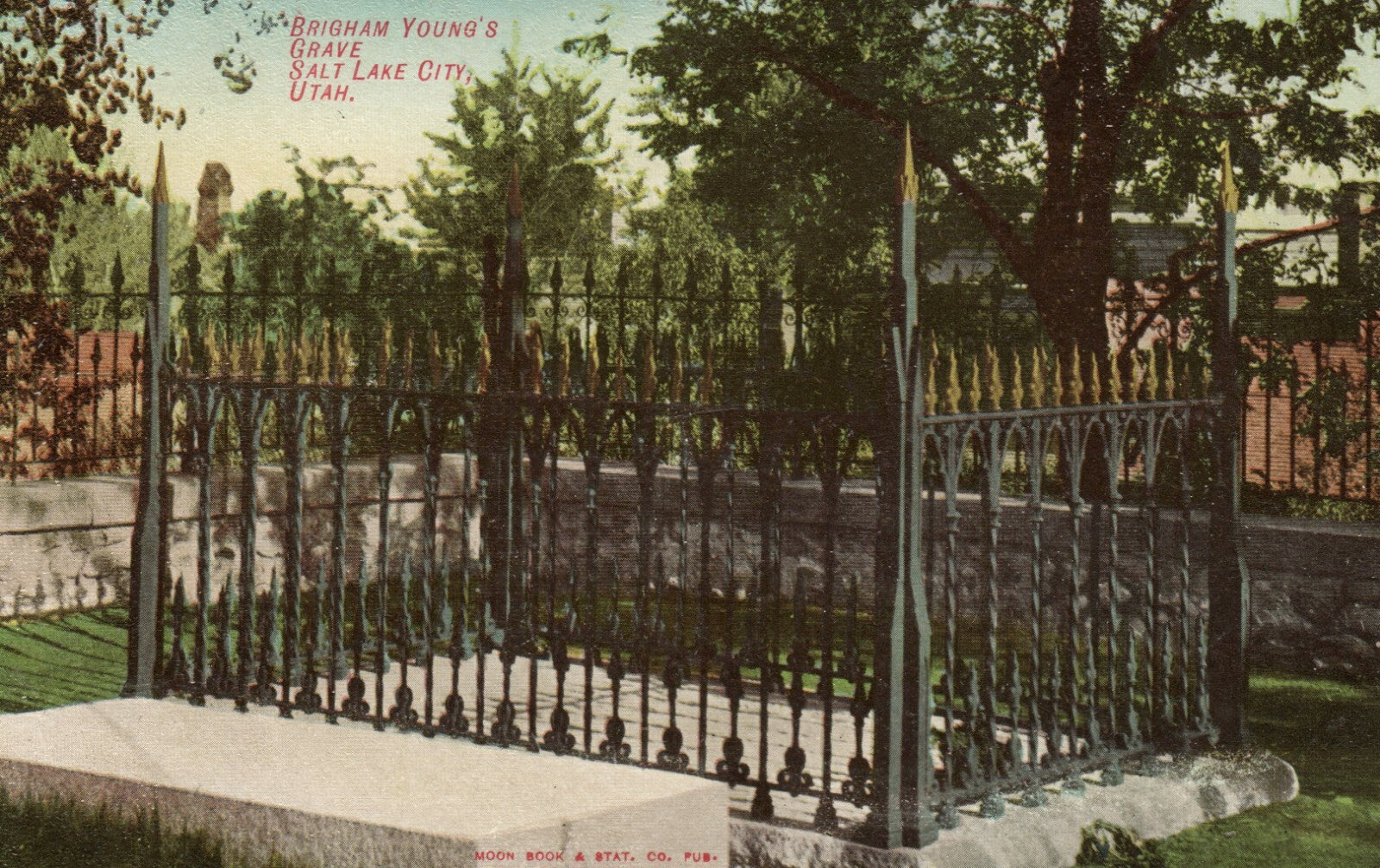 Brigham Youngs Grave Salt Lake City UT Utah Postcard