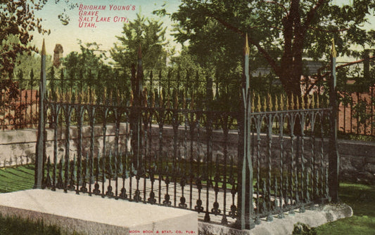 Brigham Youngs Grave Salt Lake City UT Utah Postcard